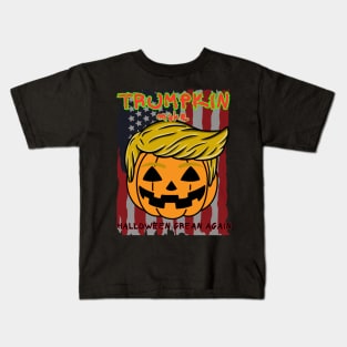 Trumpkin make halloween great again in USA Kids T-Shirt